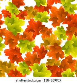 Full Seamless Floral Pattern Vector for Girls and Womens dress background fabric print. multi colored leaf illustration design fashion textile.
