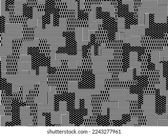 Full seamless geometric camouflage texture pattern vector. Usable for Jacket Pants Shirt and Shorts. Army textile fabric print. Military camo design.