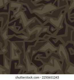 Full seamless geometric camouflage texture pattern vector. Usable for Jacket Pants Shirt and Shorts. Army textile fabric print. Military camo design.