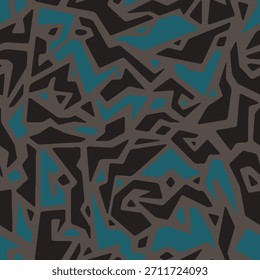 Full seamless geometric camouflage texture pattern vector. Usable for Jacket Pants Shirt and Shorts. Army textile fabric print. Military camo design.