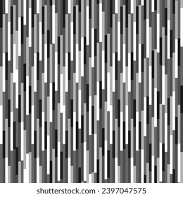 Full seamless geometric pattern vector for decoration. Stripe texture design for textile fabric print and wallpaper. Vertical lines. Black white grey.