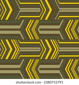 Full seamless geometric shapes pattern vector for decoration. Yellow green texture design for textile fabric print. For fashion and home design.