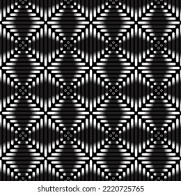 Full seamless geometric texture pattern for textile fabric print. Abstract black and white shines model design. Vector illustration.
