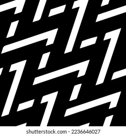 Full seamless geometric texture pattern vector for decoration. Black white mold background for textile fabric print and wallpaper. Symetric model for fashion and home design.