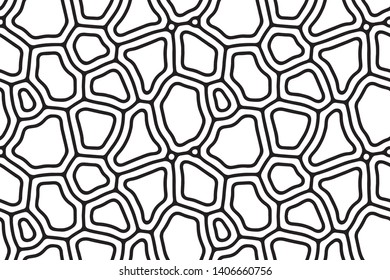 Full Seamless Giraffe Animal Skin Pattern In Vector. Apparel dress clothes fabric print background.