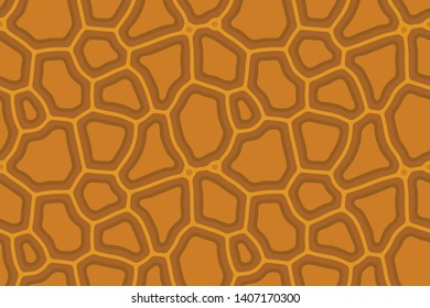 Full Seamless Giraffe Animal Skin Pattern In Vector. Cheetah for apparel dress clothes fabric print background.