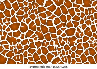 Full Seamless Giraffe Animal Skin Pattern In Vector. Cheetah for apparel dress clothes fabric print background.