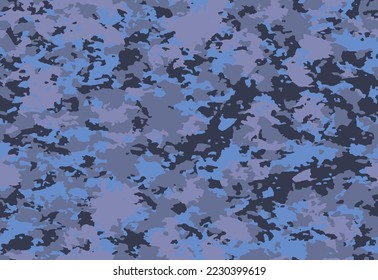 Full seamless gray camouflage skin pattern vector. Winter camo texture design for textile fabric printing and wallpaper.