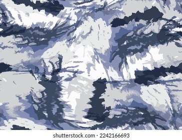 Full seamless gray camouflage skin pattern vector. Winter camo texture design for textile fabric printing and wallpaper.