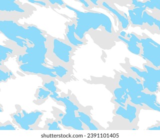 Full seamless gray camouflage skin pattern vector. Winter camo texture design for textile fabric printing and wallpaper.