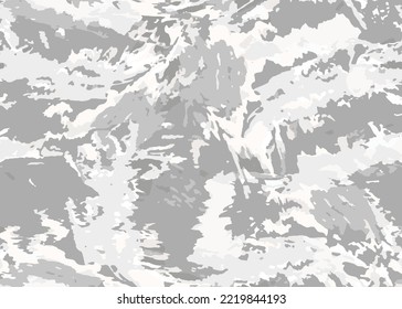 Full seamless gray military camouflage texture pattern vector. Black white textile fabric print. Army camo background.