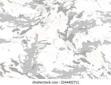 Full seamless gray military camouflage texture pattern vector. Black white textile fabric print. Army camo background.