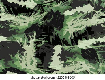 Full seamless green camouflage texture pattern vector for military textile. Usable for Jacket Pants Shirt and Shorts. Army camo design for fabric print and wallpaper.