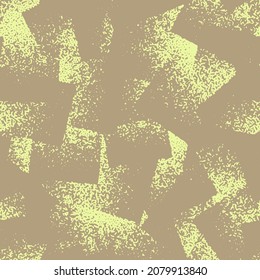 Vector de patrón de textura decorativa de grunge sin fisuras. Diseño monocromo amarillo de la moda de la impresión de tela textil y papel tapiz.