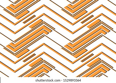 Full seamless horizontal zigzag lines monochrome pattern vector for decoration. Abstract texture design for textile fabric printing and wallpaper. Grunge model for fashion and home design.