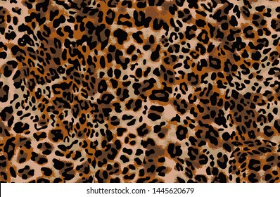 Full seamless jaguar cheetah animal skin pattern. Design for leopard colored textile fabric printing. Suitable for fashion use.