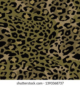 Full Seamless Leopard Cheetah Animal Skin Pattern in Vector Abstract Tiger illustration for fashion textile fabric print background