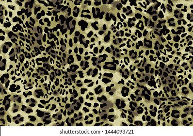 Full seamless leopard cheetah animal skin pattern. Design for cheetah colored textile fabric printing. Suitable for fashion use.