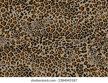 Full seamless leopard cheetah animal skin pattern. Design for textile fabric printing. Suitable for fashion use.