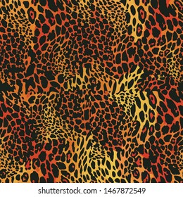 Full Seamless leopard cheetah fur animal pattern. Design for cheetah colored textile fabric printing. Suitable for fashion skin use.