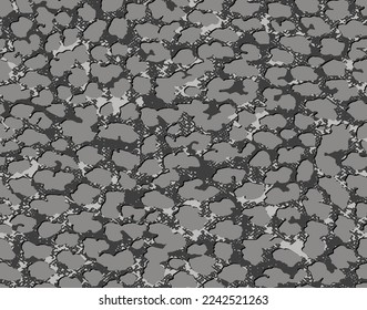 Full seamless leopard cheetah texture animal skin pattern. Silver gray textile fabric print. Suitable for fashion use. Vector illustration.