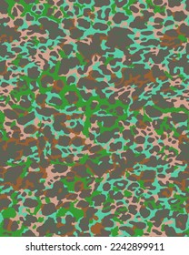 Full seamless leopard cheetah texture animal skin pattern vector. Khaki Green Design for textile fabric printing. Suitable for fashion use.