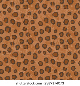 Full seamless leopard cheetah texture animal skin pattern vector. Orange Design for textile fabric printing. Suitable for fashion use.