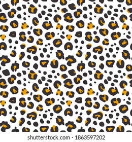 Full seamless leopard jaguar animal skin pattern. Design for textile fabric printing. Suitable for fashion use.