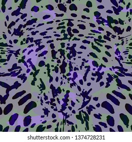 Full Seamless Leopard pattern design. Repeating Animal vector illustration background for fashion textile