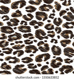 Full Seamless Leopard pattern design,  vector illustration background