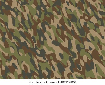 Full seamless military camouflage skin pattern vector for decor and textile. Army texture design for wear textile fabric printing and wallpaper. Design for fashion and home design.