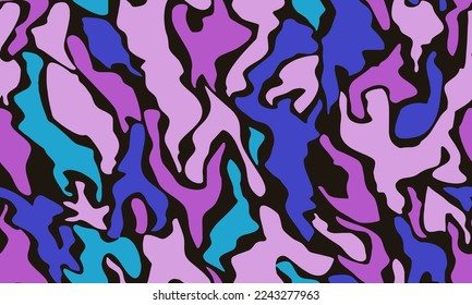 Full seamless military camouflage skin pattern vector for decor and textile. Army camo design for women textile fabric print.