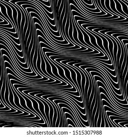 Full Seamless Modern Abstract Pattern Vector. Classic Black and White Design Fabric Print Background illustration for textile.