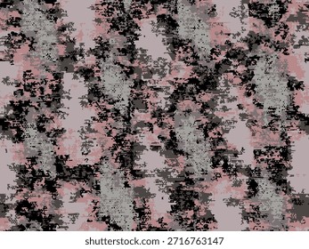 Vector de patrón de textura afligido moderno sin costuras completo. Impresión clásica de la tela del diseño del semitono. Ilustración de fondo para textiles. Mujer estiliza.