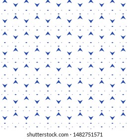 Full seamless modern geometric arrow pattern for decor and textile. Blue and white arrows design for textile fabric printing and wallpaper. Multipurpose model design for fashion and home design