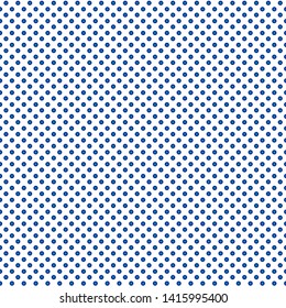 Full seamless modern geometric dot circle pattern for decor and textile. Blue and white design for textile fabric printing and wallpaper. Multipurpose dotted design for fashion and home design.
