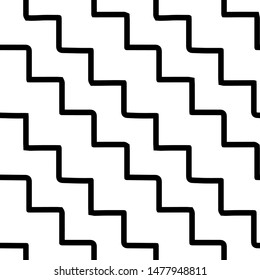 Full seamless modern geometric line pattern for decor. Black and white color design for textile fabric printing and wallpapers. Design for fashion and home design.