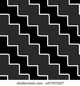 Full seamless modern geometric line pattern for decor. Black and gray color design for textile fabric printing and wallpapers. Design for fashion and home design.