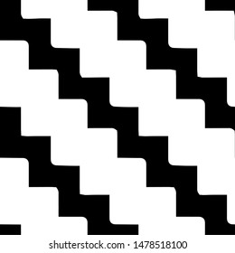 Full seamless modern geometric line pattern for decor. Black and white color design for textile fabric printing and wallpapers. Design for fashion and home design.