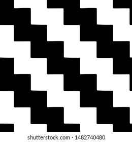 Full seamless modern geometric line pattern for decor. Black and white color design for textile fabric printing and wallpapers. Design for fashion and home design.