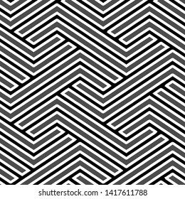 Full seamless modern geometric lines pattern for decor and textile. Black and white line design for textile fabric printing and wallpaper.Abstract multipurpose model design for fashion and home design