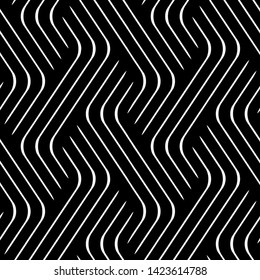 Full seamless modern geometric lines pattern for decor and textile. Black and white line design for textile fabric printing and wallpaper.Abstract multipurpose model design for fashion and home design