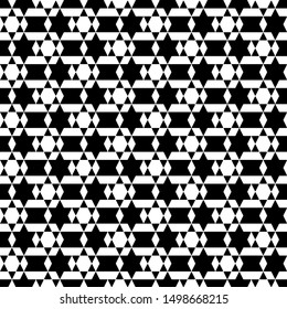 Full seamless modern geometric texture pattern for decor and textile. Black and white shape for textile fabric printing and wallpaper. Abstract multipurpose model design for fashion and home design