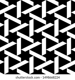 Full seamless modern geometric texture pattern for decor and textile. Black and white shape for textile fabric printing and wallpaper. Abstract multipurpose model design for fashion and home design