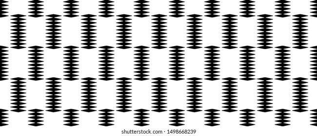 Full seamless modern geometric texture pattern for decor and textile. Black and white shape for textile fabric printing and wallpaper. Abstract multipurpose model design for fashion and home design