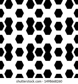 Full seamless modern geometric texture pattern for decor and textile. Black and white shape for textile fabric printing and wallpaper. Abstract multipurpose model design for fashion and home design