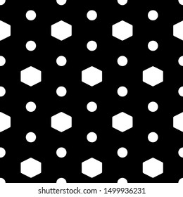 Full seamless modern geometric texture pattern for decor and textile. Black and white shape for textile fabric printing and wallpaper. Abstract multipurpose model design for fashion and home design