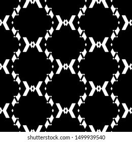 Full seamless modern geometric texture pattern for decor and textile. Black and white shape for textile fabric printing and wallpaper. Abstract multipurpose model design for fashion and home design