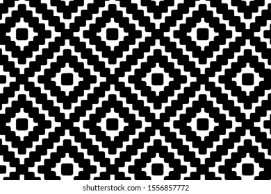 Full seamless modern geometric texture pattern for decor and textile. Black and white shape for textile fabric printing and wallpaper. Abstract multipurpose model design for fashion and home design