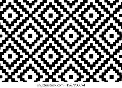 Full seamless modern geometric texture pattern for decor and textile. Black and white shape for textile fabric printing and wallpaper. Abstract multipurpose model design for fashion and home design